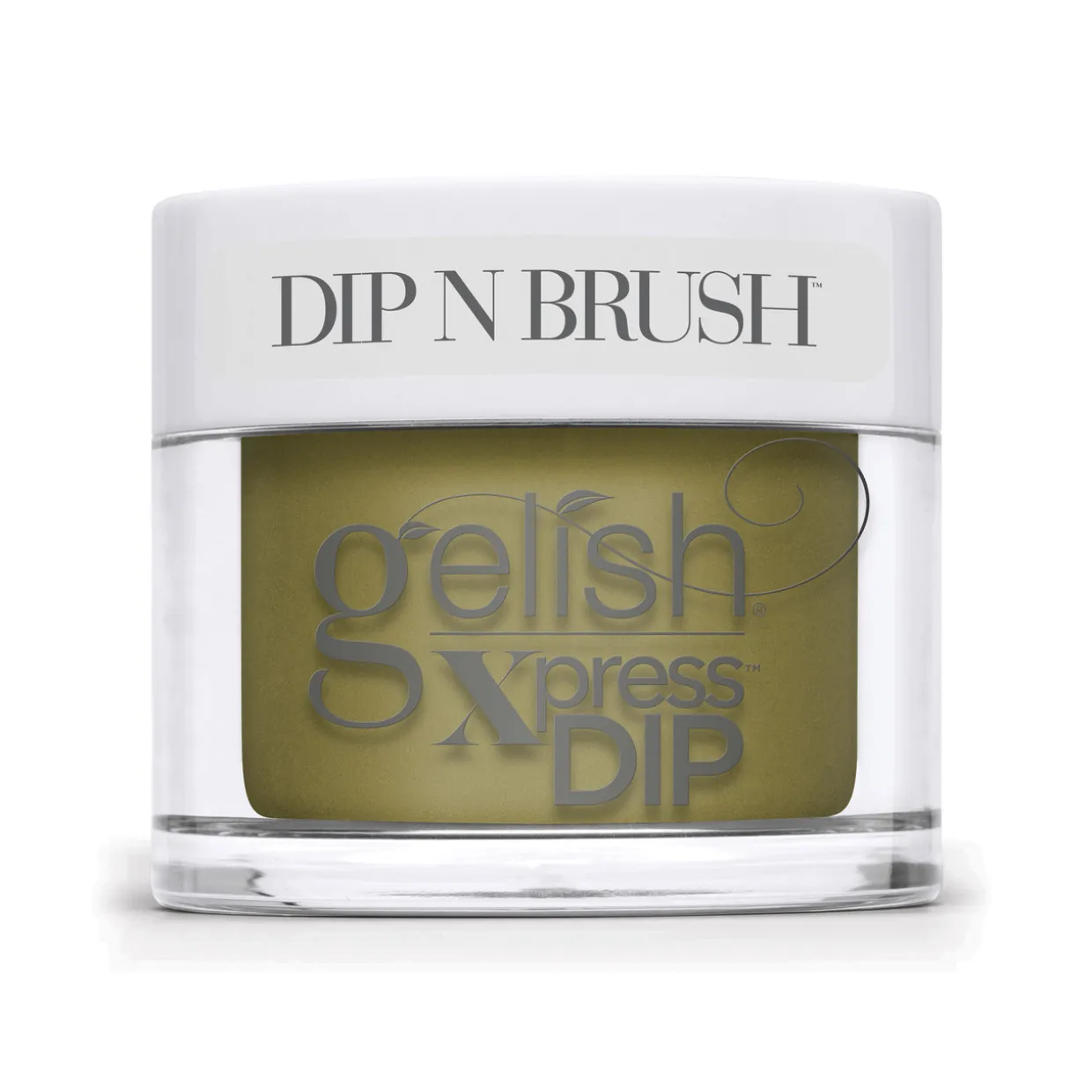 Gelish Xpress Dip "Lost My Terrain of Thought" Moss Green Crème, Dipping Powder - 43g | 1.5 oz - Change of Pace Collection