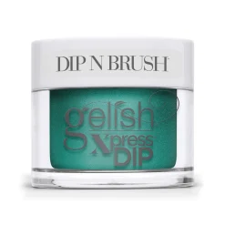 Gelish Xpress Dip n Brush "What The Fluff?", Vibrant Teal Metallic, 43 g | 1.5 oz. - 1620546