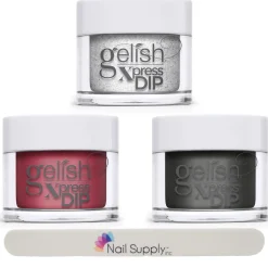 Gelish Xpress Dip "Shake Up The Magic" Collection Bundle Two - 3 colors, nail file included!