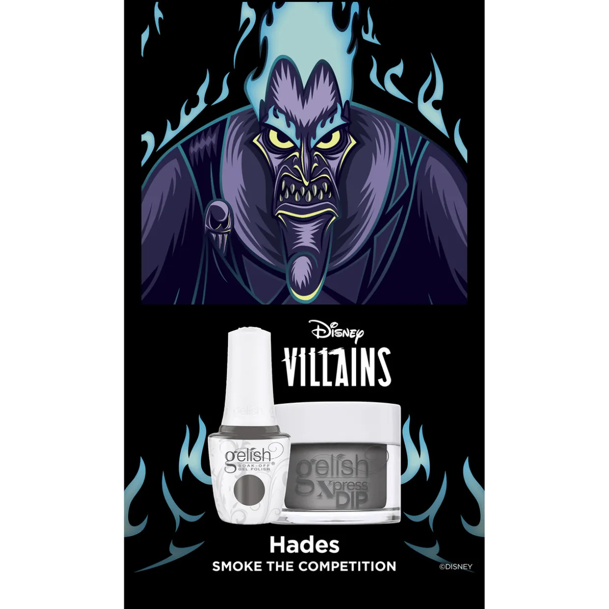 Gelish Xpress Dip "Smoke The Competition" Disney Villains Collection, 1.5 oz. - Gray Creme
