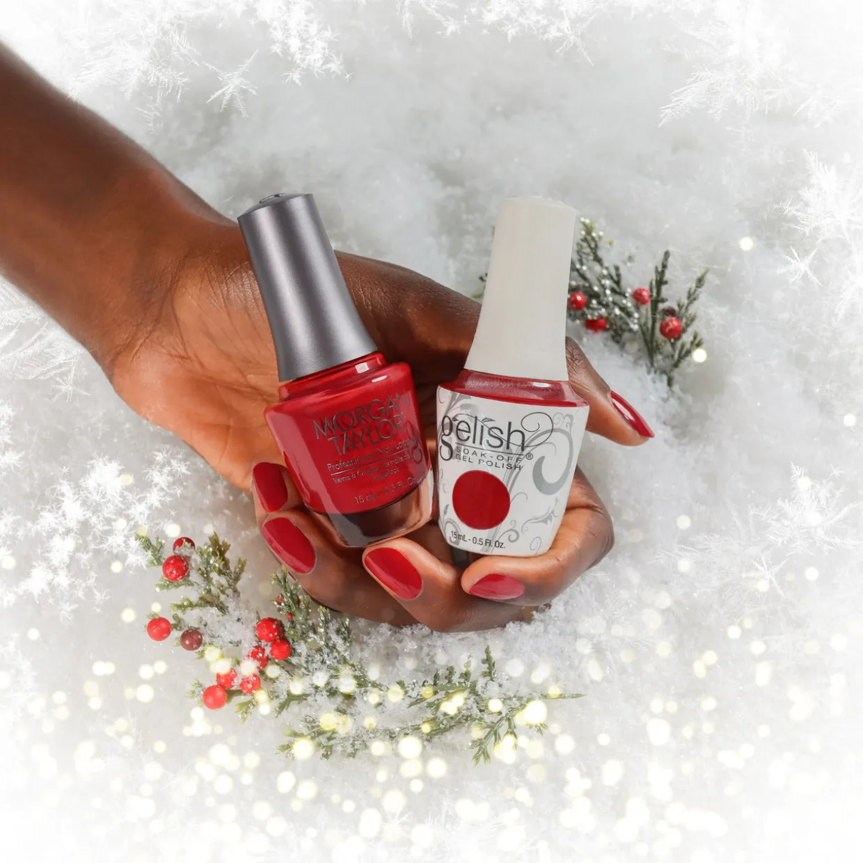 Gelish Xpress Dip "Stilettos In The Snow" - Bright Red Creme, 43g | 1.5 oz. - 1620413