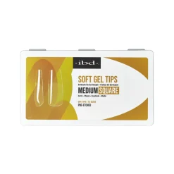 IBD Clear Soft Gel Tips - Medium Square, 504 ct.