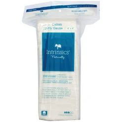 Intrinsics 401423 - Large Cotton 12-Ply Gauze, 4”x4”, 200 ct. Med-Esthetic® 100% Naturelle™ cotton
