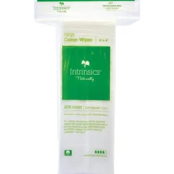 Intrinsics 401412 - Large Cotton Wipes, 4”x4”, 200 ct. 8-ply 100% Naturelle™ cotton, Case Pack of 10