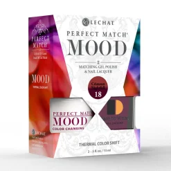LeChat "Crimson Nightfall" - Perfect Match MOOD Collection Duo Set Lacquer & Gel - SKU:PMMDS18