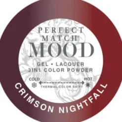 LeChat "Crimson Nightfall" - Perfect Match MOOD Collection Duo Set Lacquer & Gel - SKU:PMMDS18