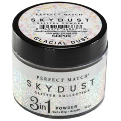 LeChat "Glacial Dust" - Perfect Match Sky Dust Collection 3-in-1 Dip Powder, 42g - SDP09, 43 g