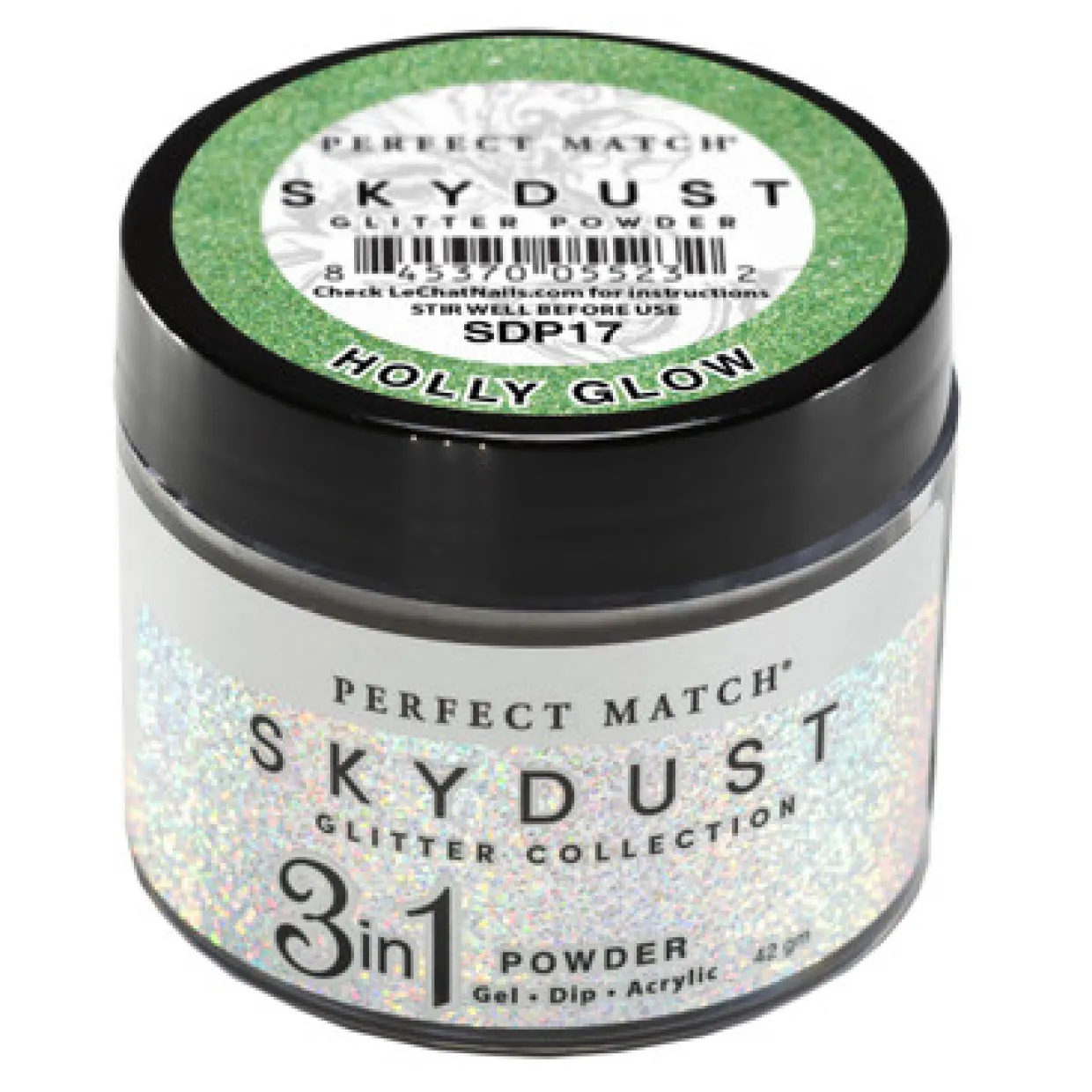 LeChat "Holly Glow" - Perfect Match Sky Dust Collection 3-in-1 Dip Powder, 42g - SDP17, 43 g