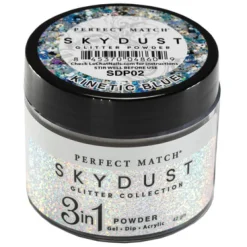 LeChat "Kinetic Blue" - Perfect Match Sky Dust Collection 3-in-1 Dip Powder, 42g - SDP02, 43 g