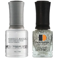 Le Chat Perfect Match Gel Polish & Lacquer Set, Titanium, 15 mL | .5 fl. oz., PMS134