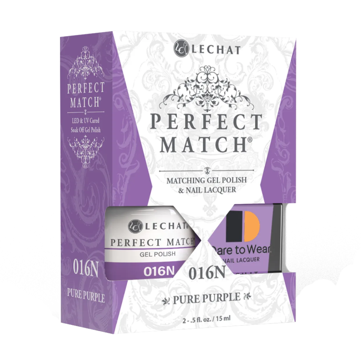 LeChat "Pure Purple" - Holocene Collection Gel Polish & Nail Lacquer Duo - PMS016N