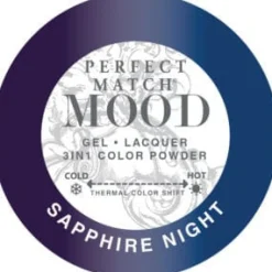 LeChat "Sapphire Night" - Perfect Match MOOD Collection Duo Set Lacquer & Gel - SKU:PMMDS43