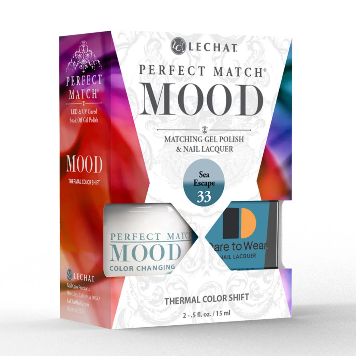 LeChat "Sea Escape" - Perfect Match MOOD Collection Duo Set Lacquer & Gel - SKU:PMMDS33