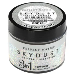 LeChat "Silver Lining" - Perfect Match Sky Dust Collection 3-in-1 Dip Powder, 42g - SDP16, 43 g