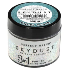 LeChat "Tinsel Tease" - Perfect Match Sky Dust Collection 3-in-1 Dip Powder, 42g - SDP18, 43 g