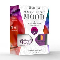 LeChat "Wine Berry " - Perfect Match MOOD Collection Duo Set Lacquer & Gel - SKU:PMMDS49
