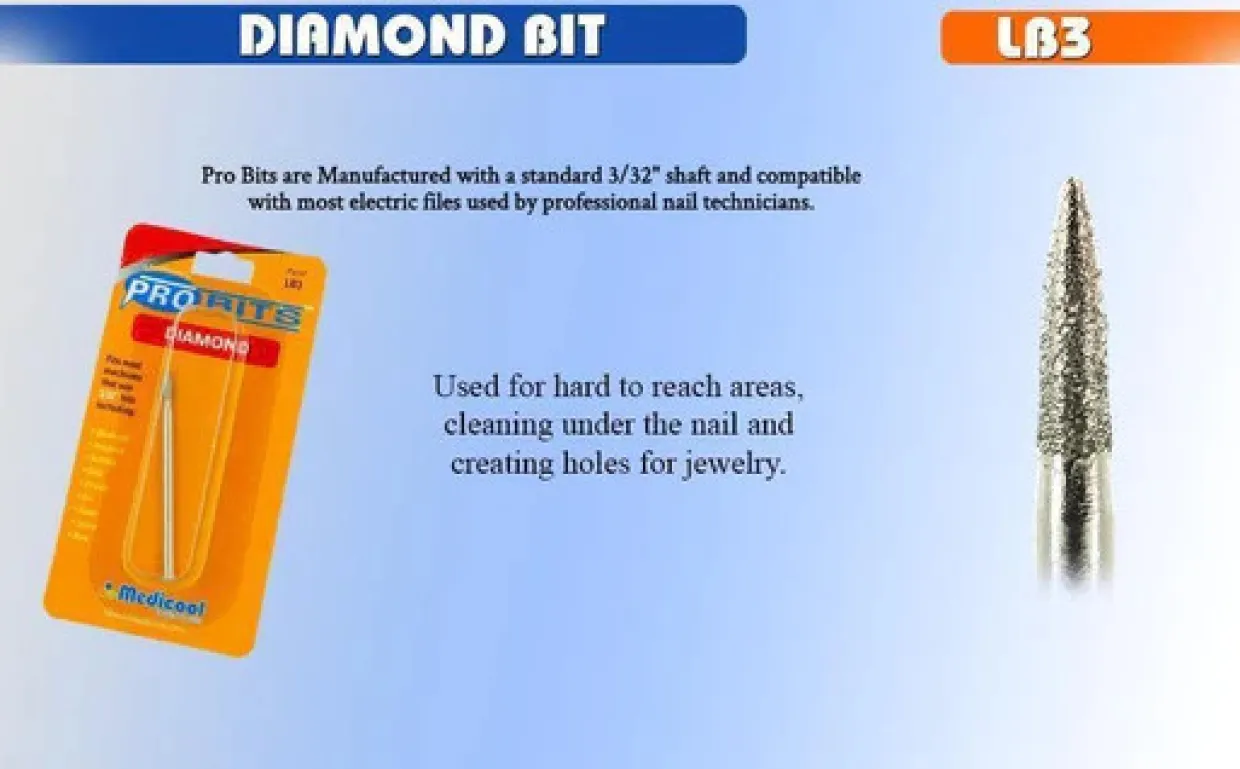 Medicool Diamond Micro Oval Bit For Nails - LB3