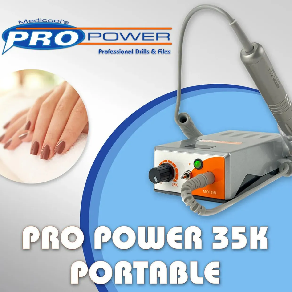Medicool Pro Power 35K Portable Electric Nail File