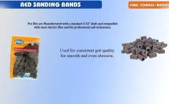 Medicool Red/Brown Sanding Bands, Fine, Box of 100