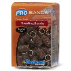 Medicool Red/Brown Sanding Bands, Coarse, Box of 100