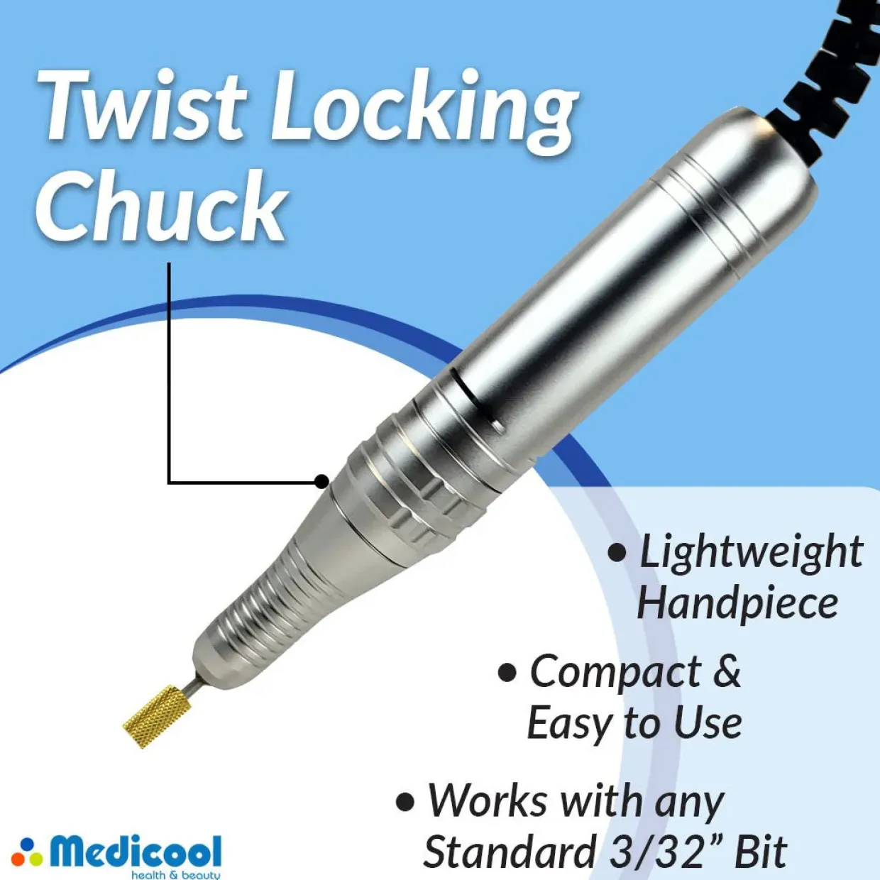 Medicool TurboFile II Electric Nail File - White