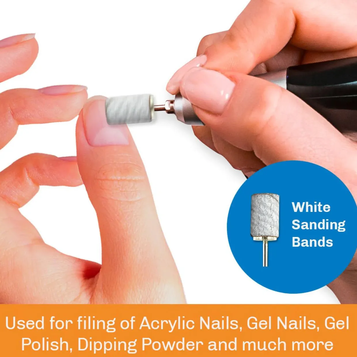 Medicool White Zebra Sanding Bands | Coarse Grit, 100 ct.