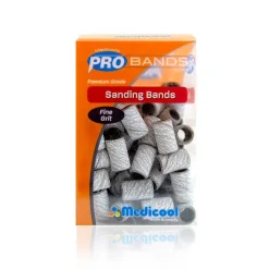 Medicool White Zebra Sanding Bands | Fine Grit, 100 ct.