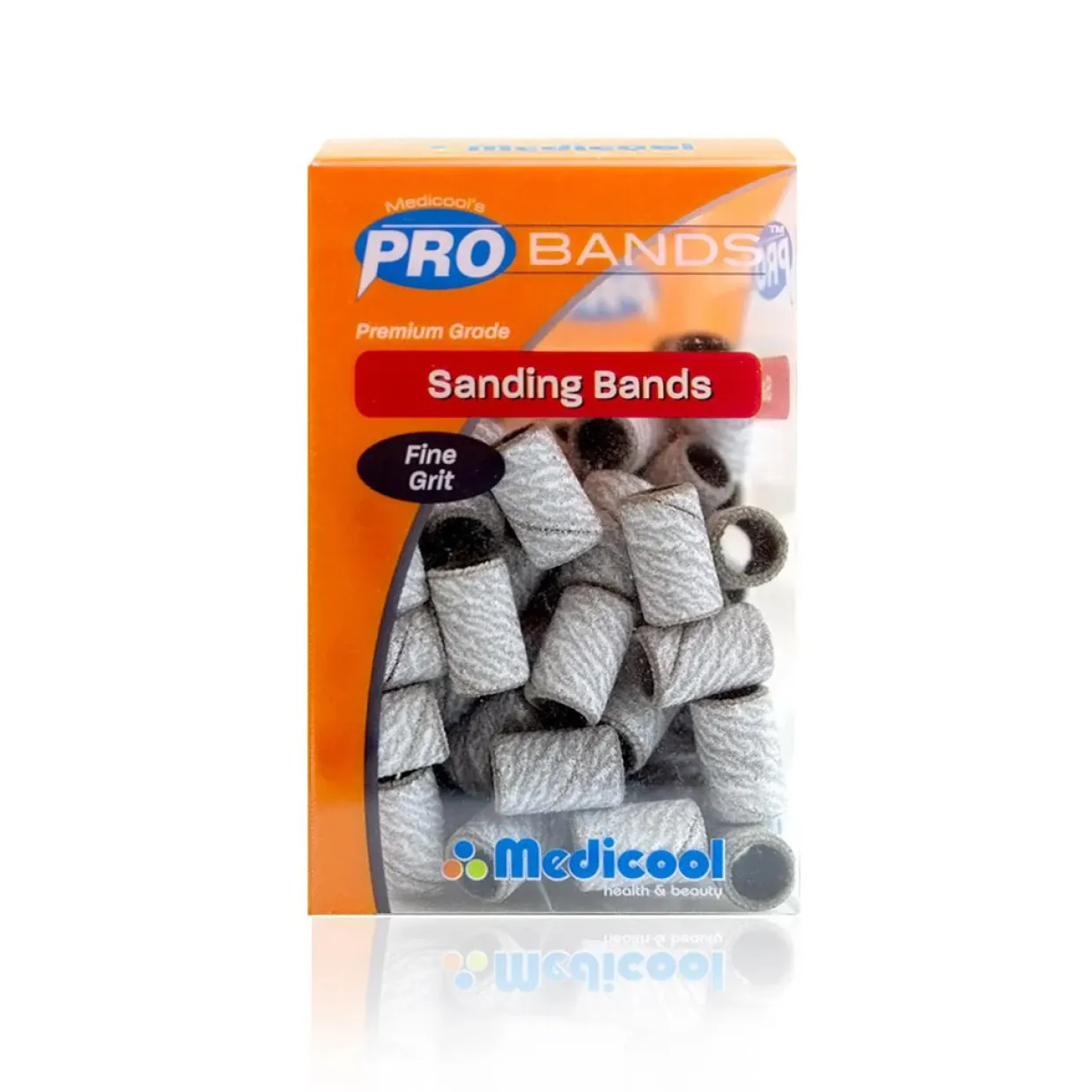 Medicool White Zebra Sanding Bands | Fine Grit, 100 ct.
