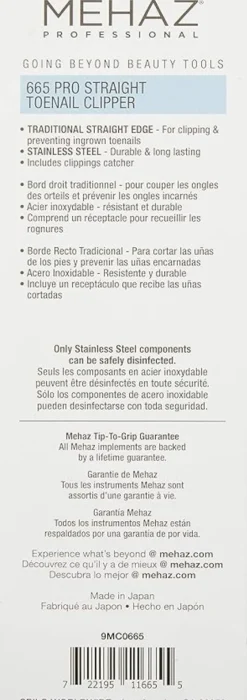 Mehaz Professional Straight Toenail Clipper