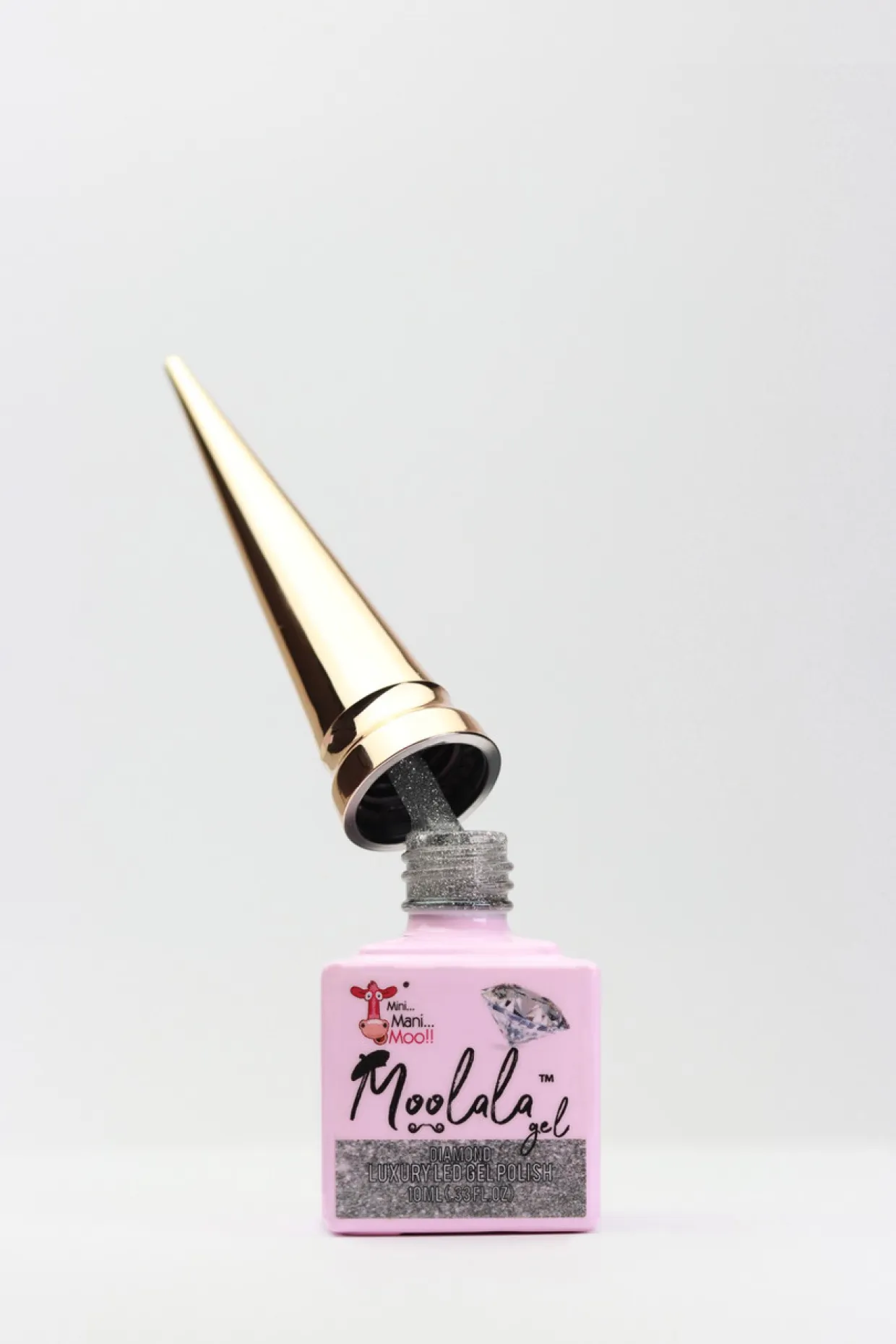 Moolala™ Diamond Luxury Gel Polish, Silver, 10 mL