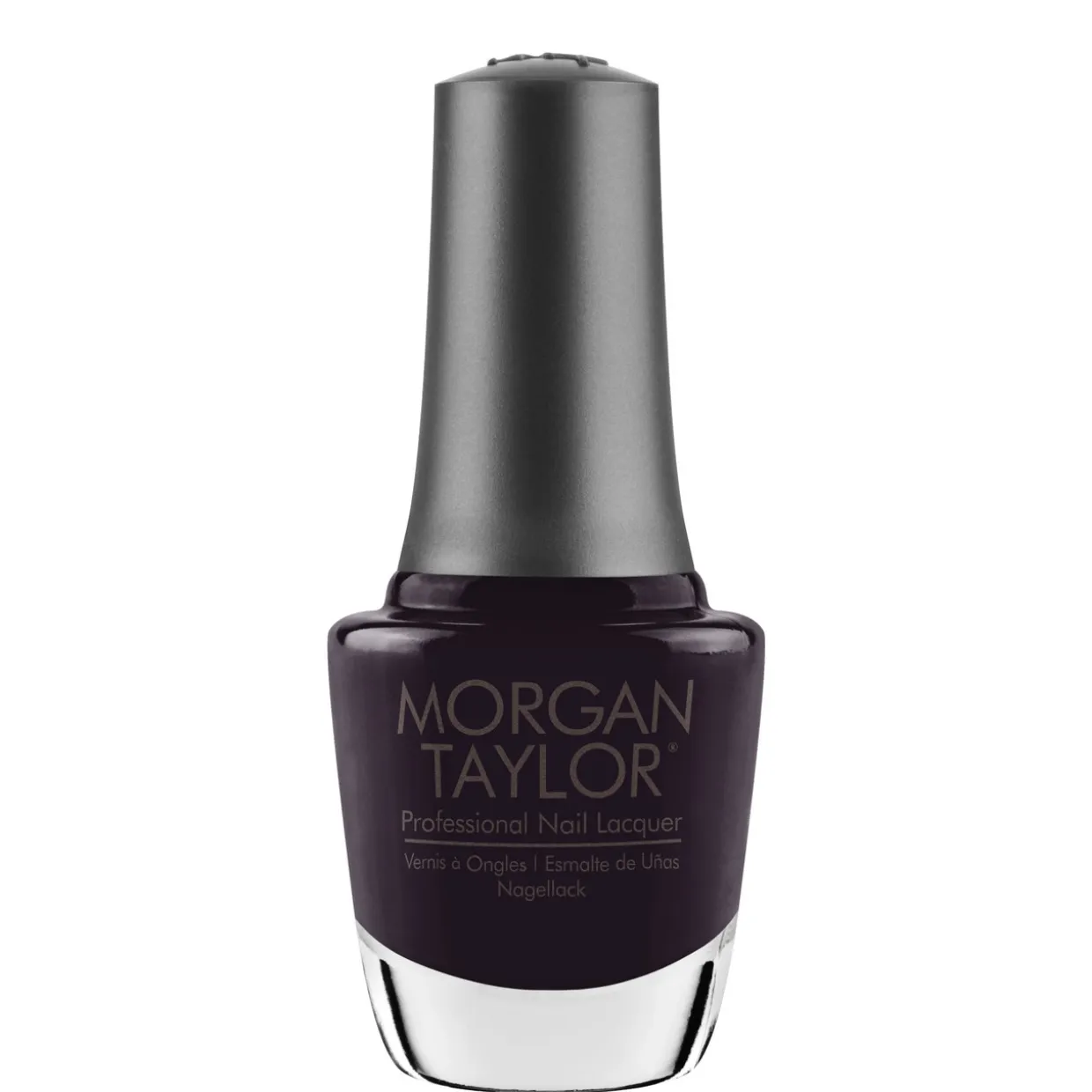 Morgan Taylor Nail Lacquer "A Hundred Present Yes", Purple Charcoal Creme, 15 mL | .5 fl oz - On My Wish List Collection