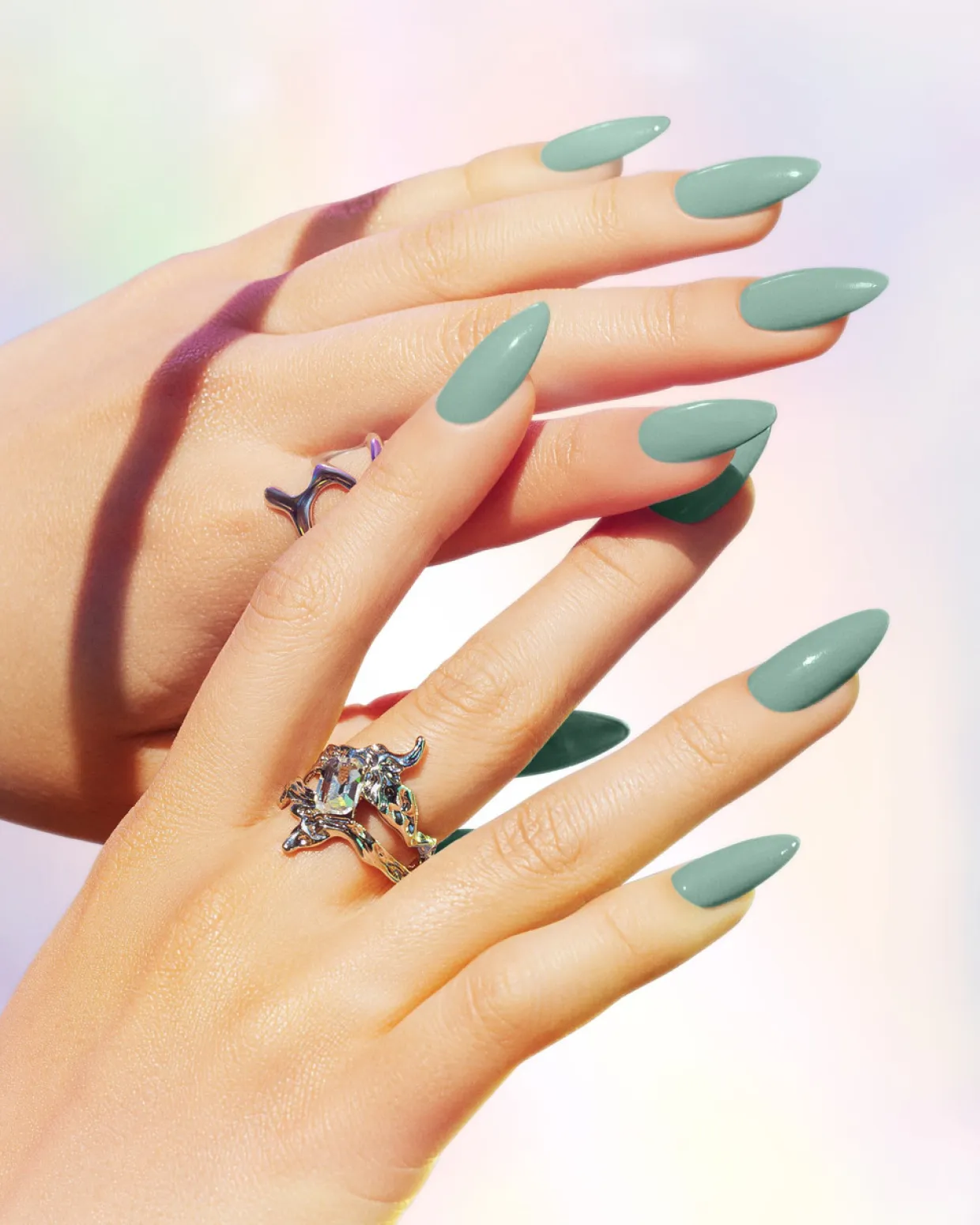 Morgan Taylor Nail Lacquer "Mint For Me", Light Teal Creme, 15mL |.5 fl oz - Prism Blooms Collection