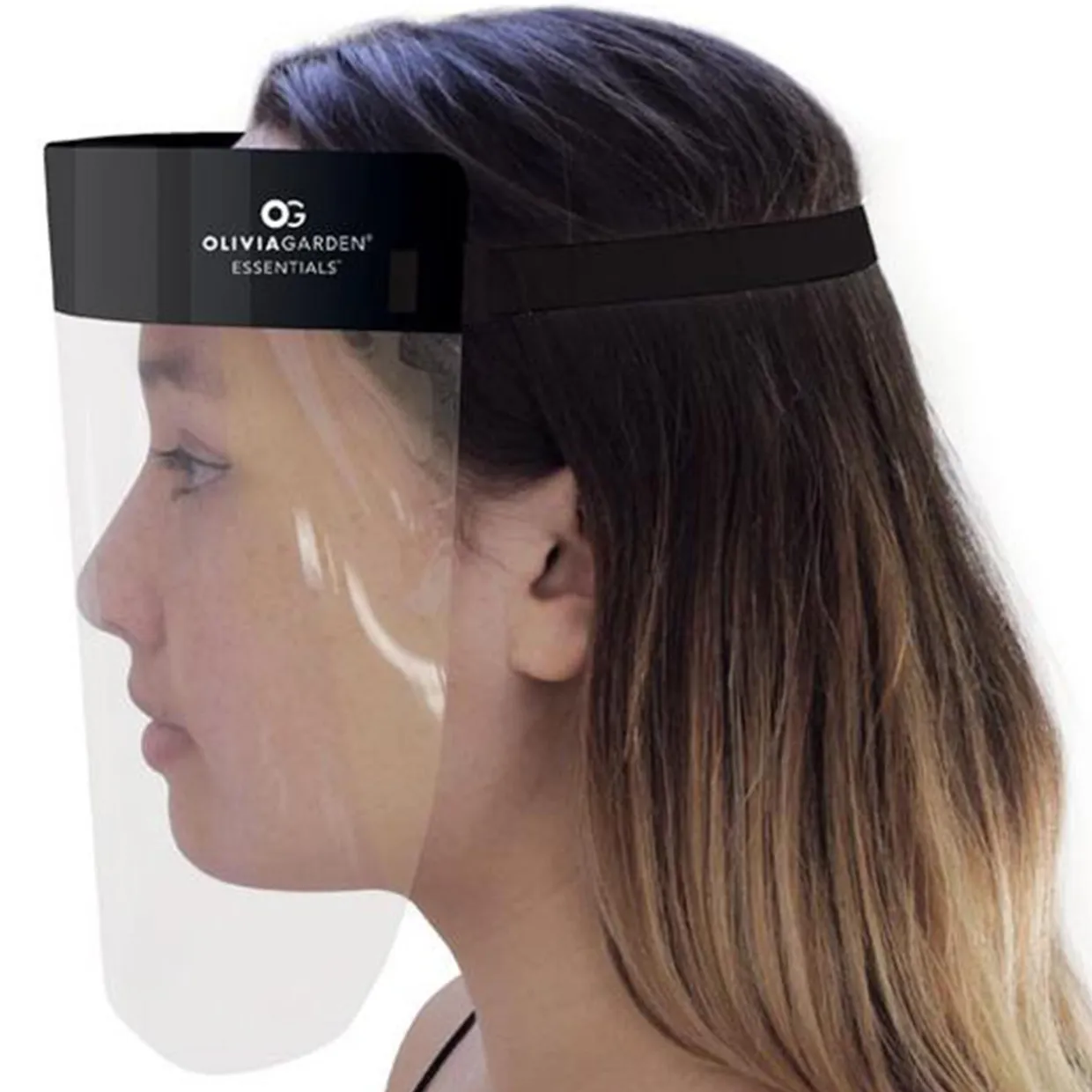 Olivia Garden Essentials Bundle - 5 Face Shields With Black Band (8 5/8" X 13") (Individual Peggable Bag)