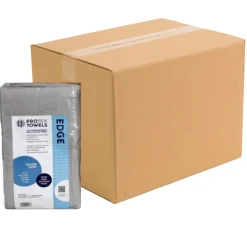 ProTex Edge Hand Towels, Silver Grey, 16"x27", Case of 180 Towels