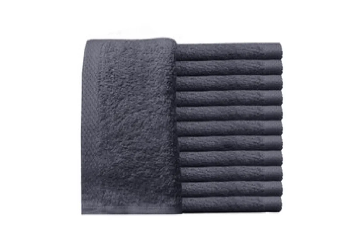 ProTex Luxe3 Hand Towels, Granite Grey, 16"x29", 12-Pack