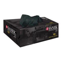 Sanek® Nitrile Gloves Power Free Large Black