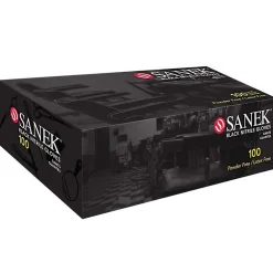 Sanek® Nitrile Gloves Power Free Large Black
