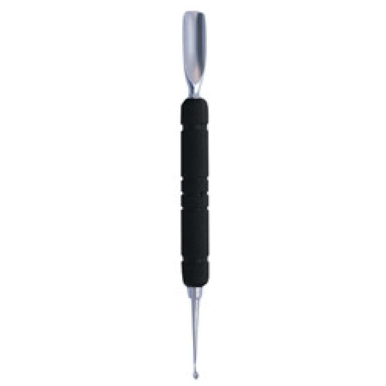 Satin Edge 5-3/4" Rubber Grip Cuticle Pusher & Spoon Nail Cleaner
