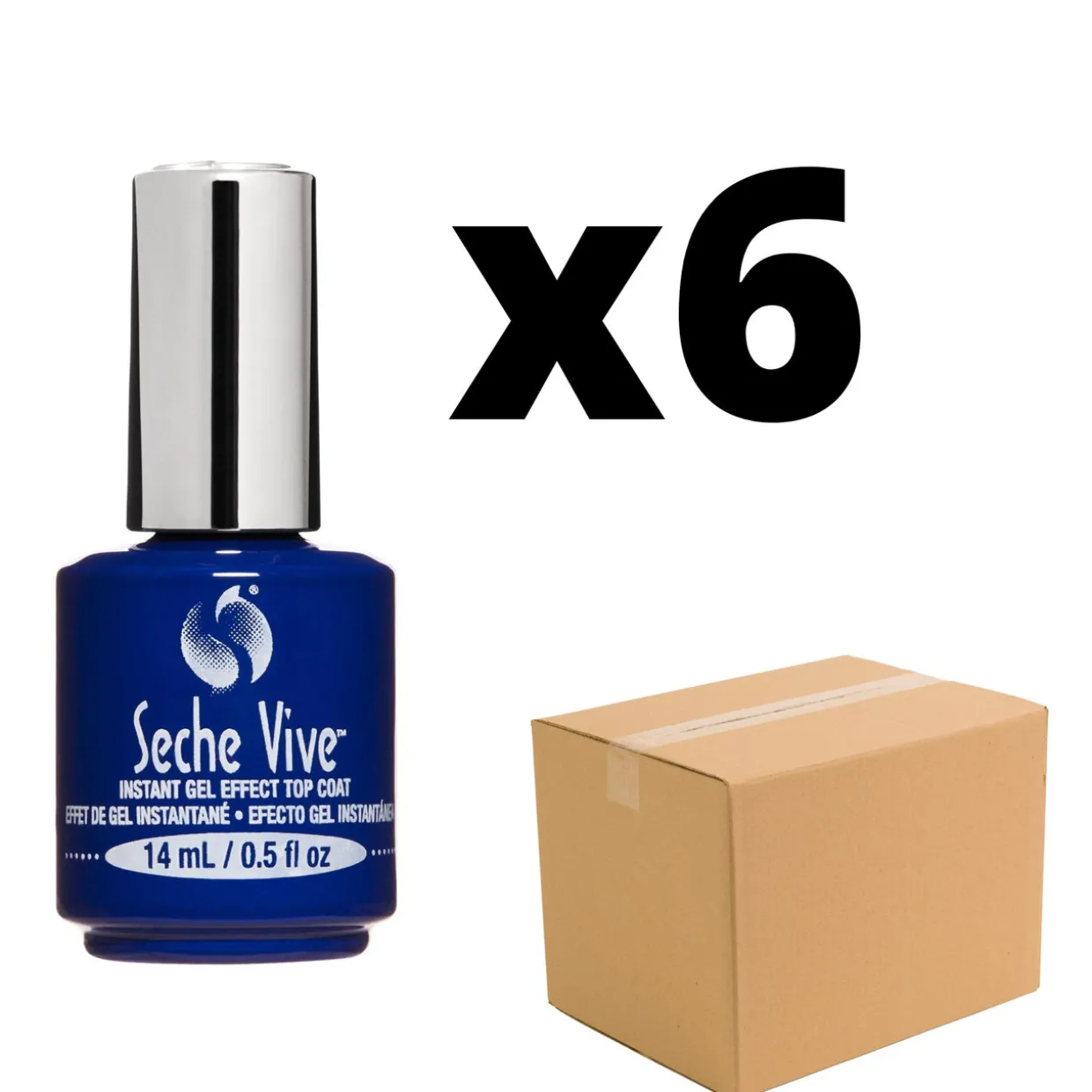 Seche Vive Gel Effect Lacquer Top Coat 0.5 oz Case Pack Of 6