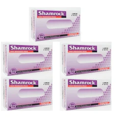 Shamrock Powder Free Textured Latex Examination Gloves - Size Large, Pack of 500 Gloves