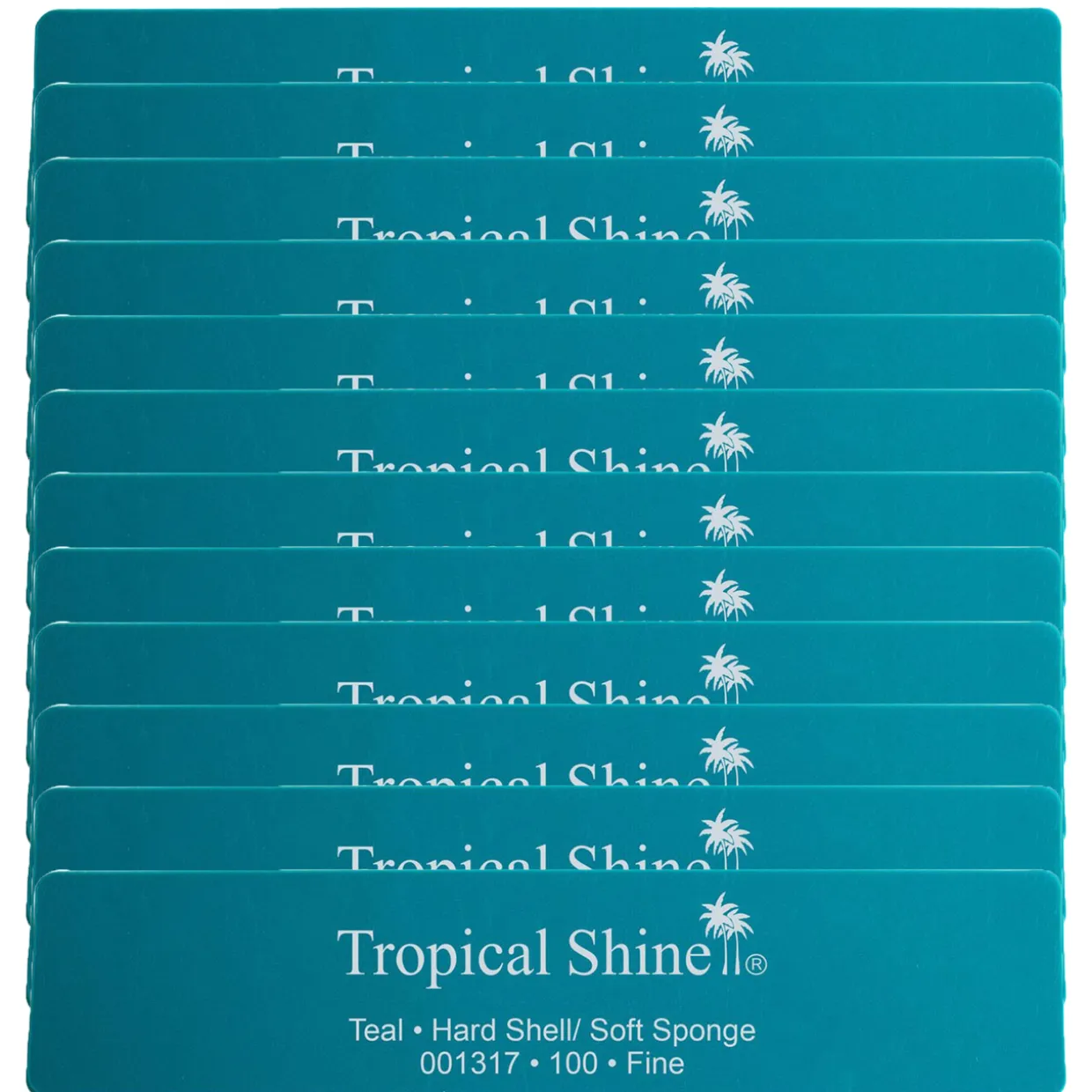 Tropical Shine Hard Shell Soft Sponge 100 Grit, Teal- Case Pack of 12