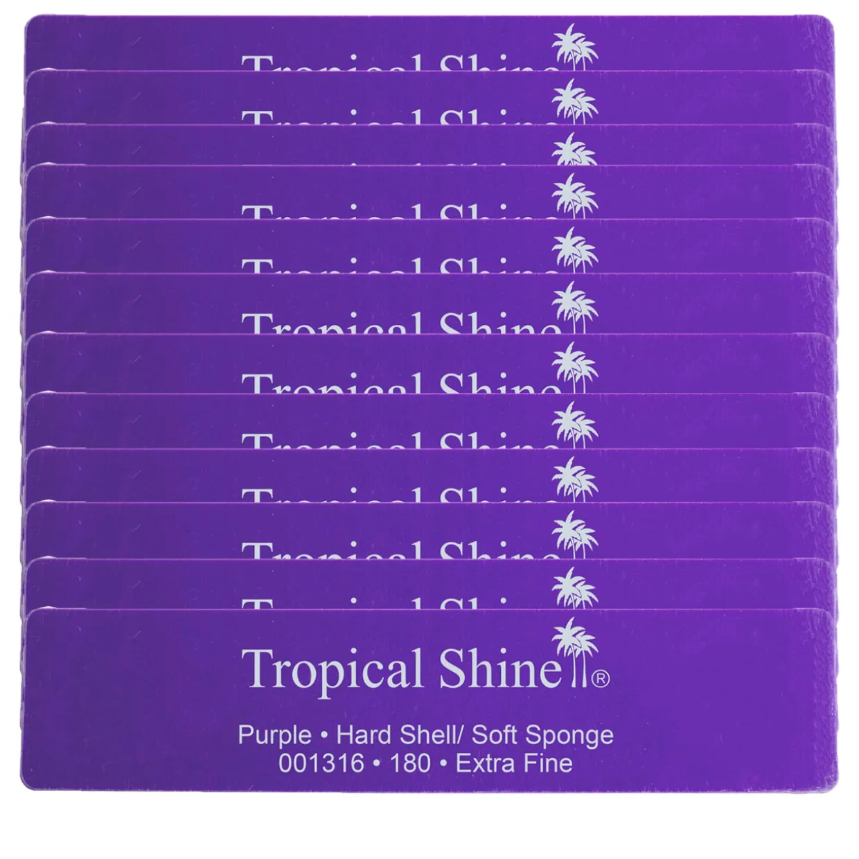 Tropical Shine Hard Shell Soft Sponge 180 Grit, Purple - Case Pack of 12