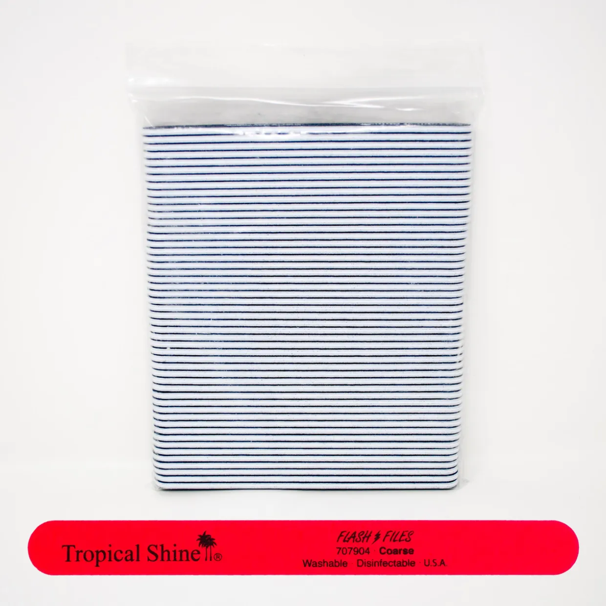 Tropical Shine Red Flash File 120 Grit (Coarse)- Case Pack of 50