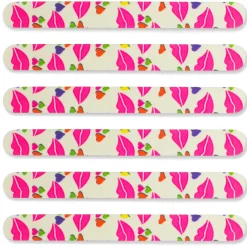 Tropical Shine Trendy Nail File, Lips Print, 180/240 Grit- Case Pack of 6