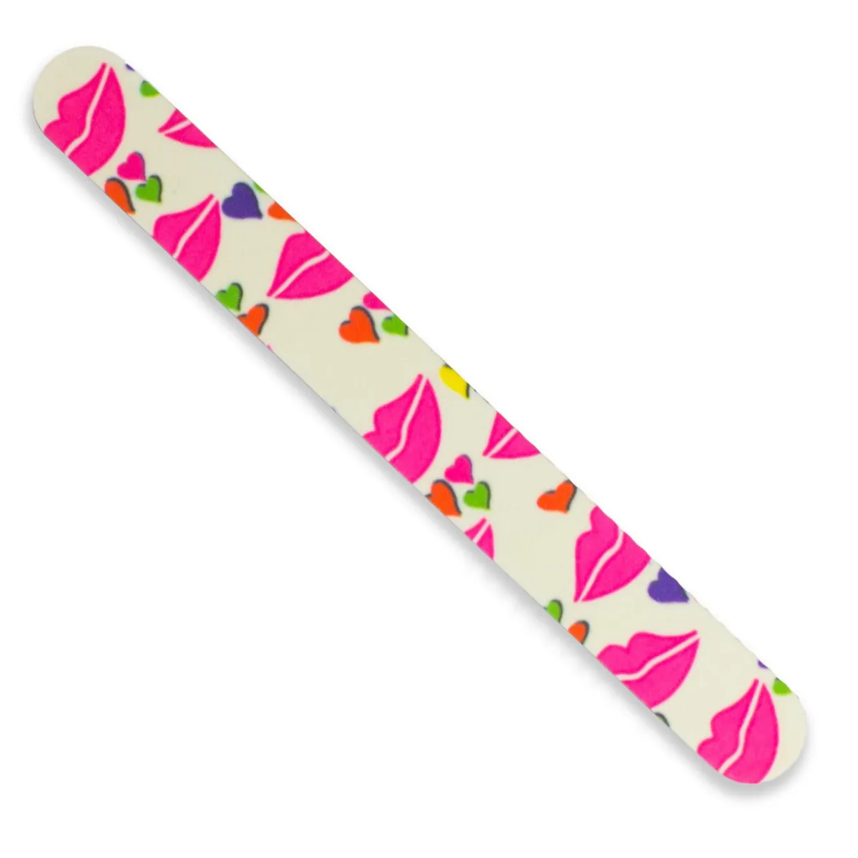 Tropical Shine Trendy Nail File, Lips Print, 180/240 Grit- Case Pack of 6