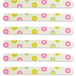Tropical Shine Trendy Nail File, Circles Print, 180/240 Grit- Case Pack of 6