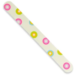 Tropical Shine Trendy Nail File, Circles Print, 180/240 Grit- Case Pack of 6