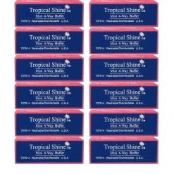 Tropical Shine 4-Way Buffer Mini-Block (Medium/Fine - Smooth/Shine) Block Size: - 1" x 1" x 3"- Case Pack of 12