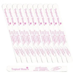 Tropical Shine White Lightning File 100/ 180 Grit (Coarse/ Medium), One End Square- Case Pack of 12